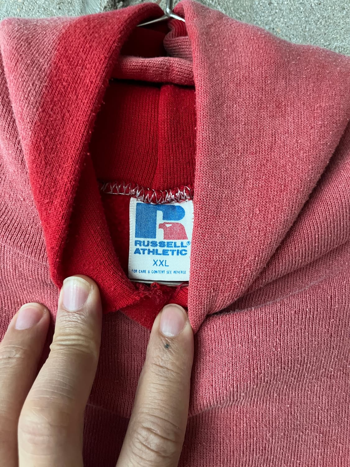 RUSSELL ATHLETIC SUN-FADED PINK HOODIE 상품이미지3
