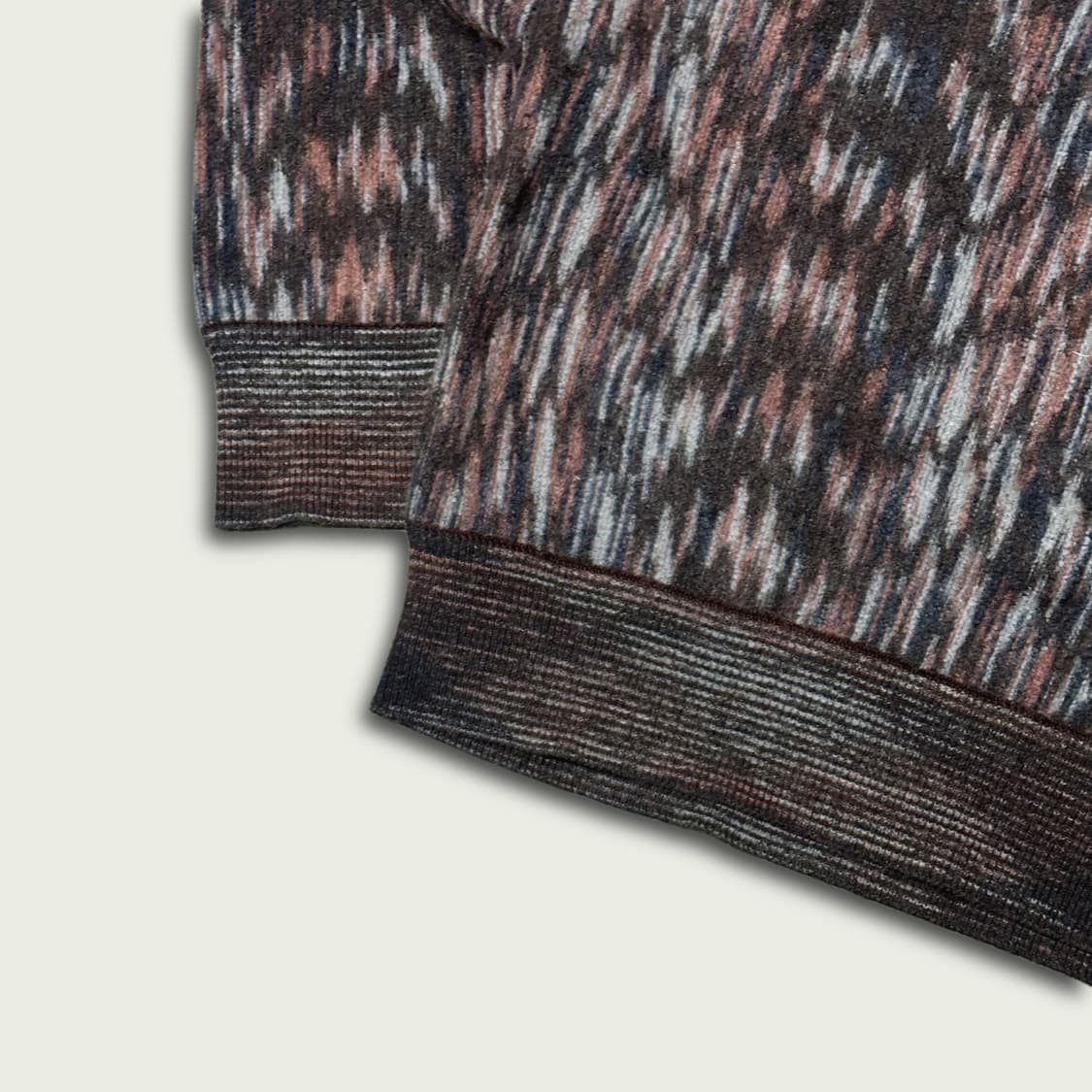 빈티지 캐시미어 패턴 카라 니트 상품이미지3