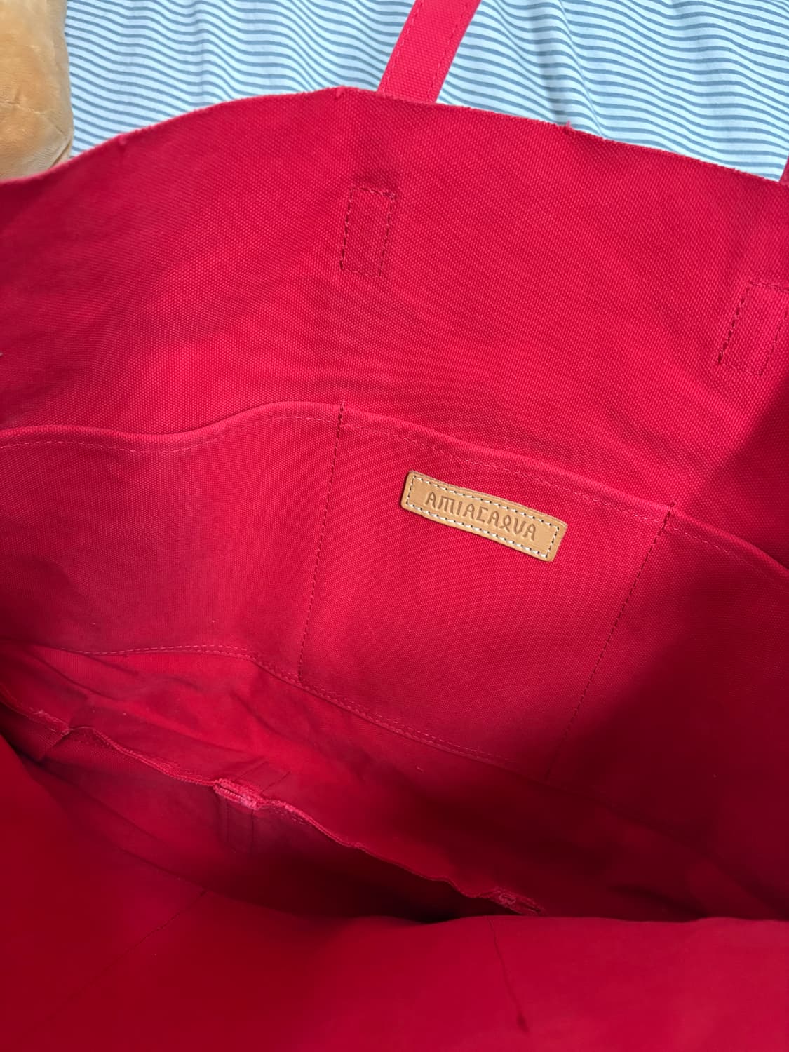 아미아칼바 토트백 레드 M 상품이미지2