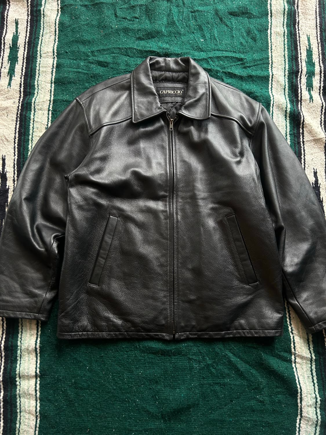 Vintage cow hide leather jacket 상품이미지1