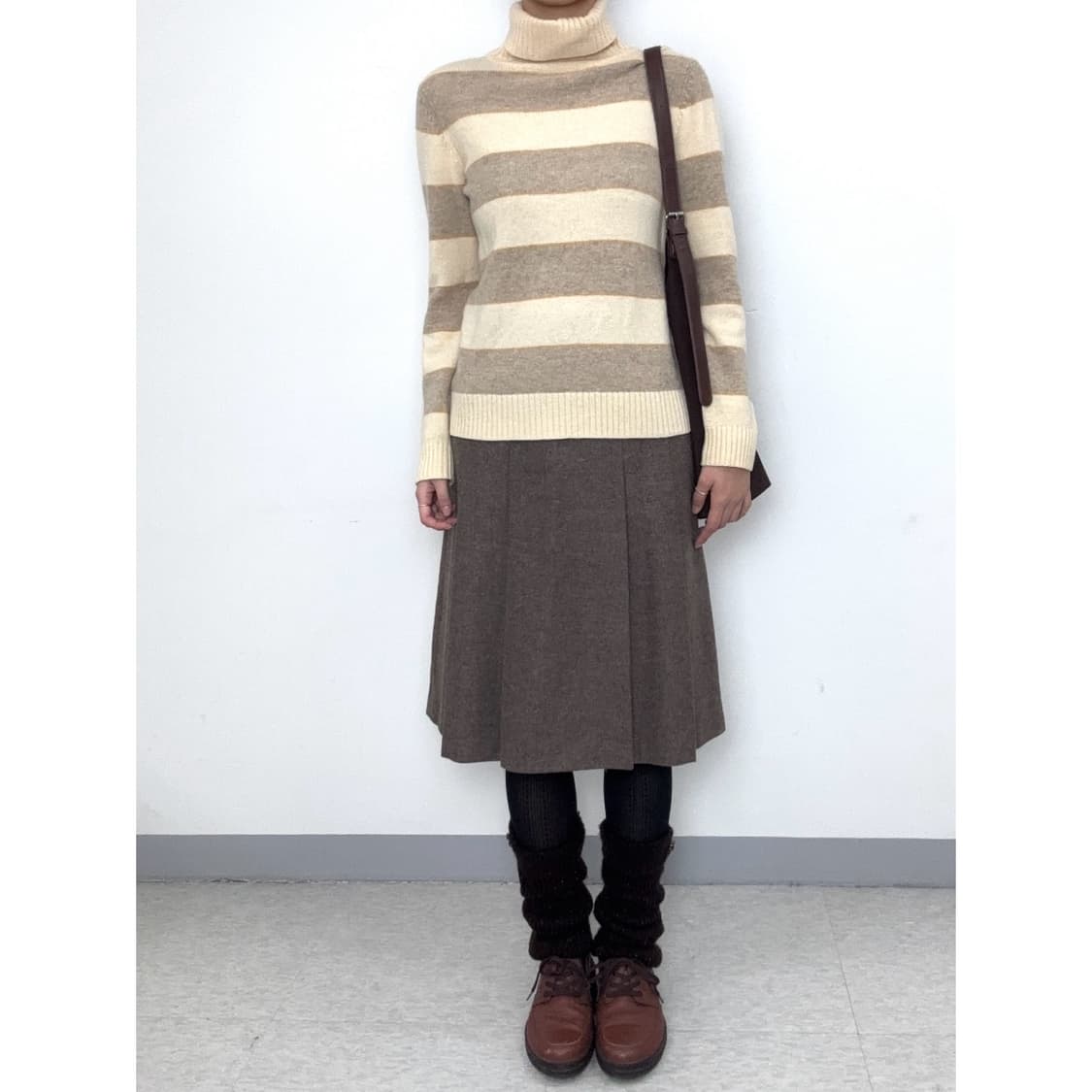 빈티지 울 단가라 니트 상품이미지2