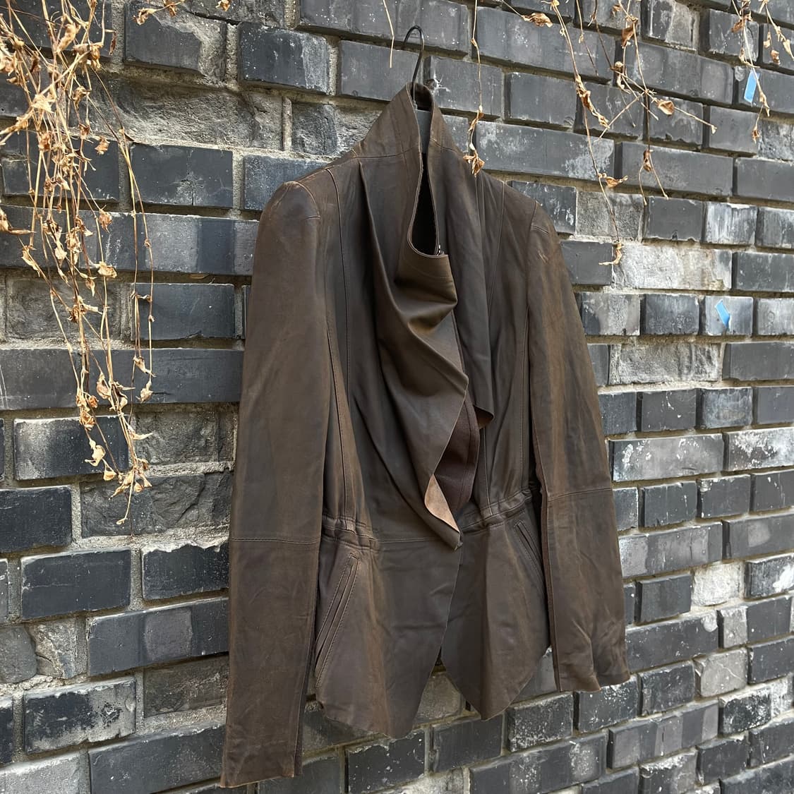 [XS~S] DECO 하이넥 레더 여성 자켓 상품이미지3