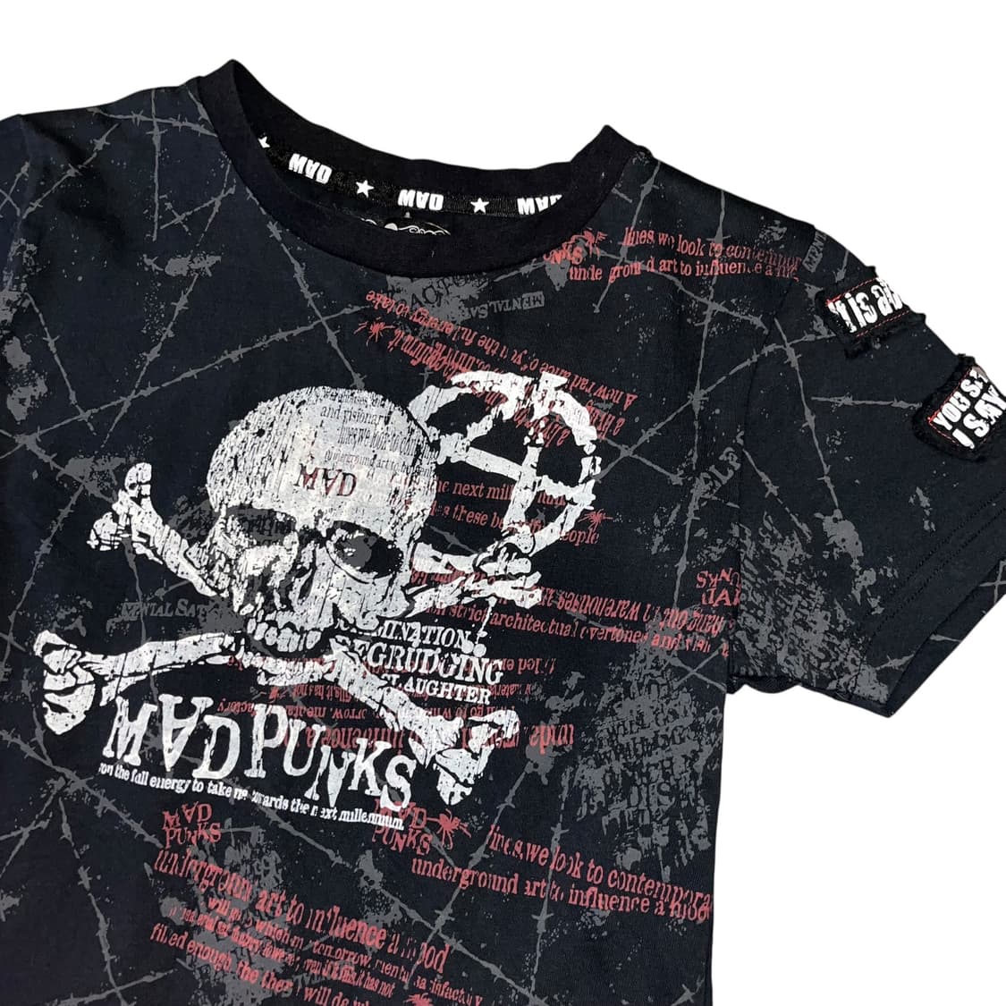 MAD Punks 매드펑크 프린팅 패치반팔티 펑크갸루y2k 상품이미지2