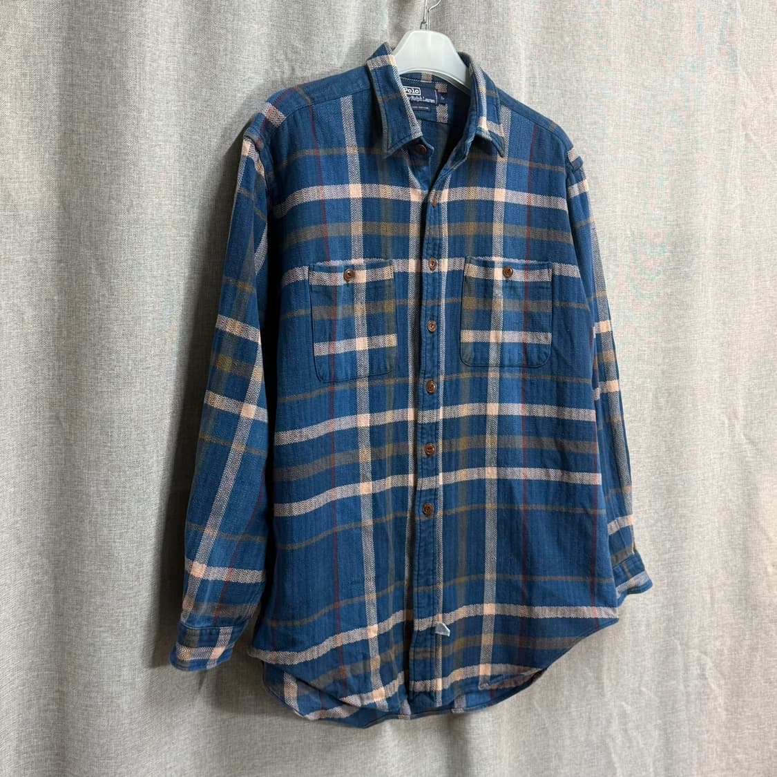[해외L] 90s 폴로 랄프로렌 빈티지 체크 플라넬 셔츠 남방 상품이미지3