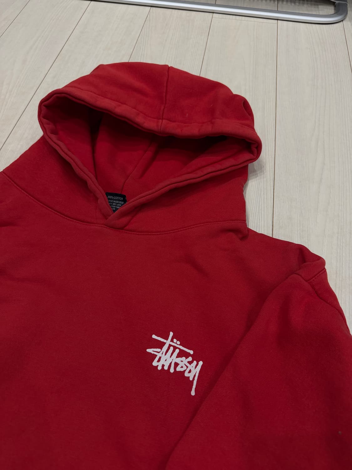 [L] 90's 빈티지 스투시 월드투어 후디 레드 상품이미지3