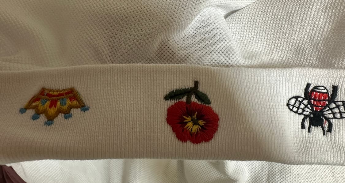 구찌 화이트 자수 반팔 폴로티 정품 상품이미지7