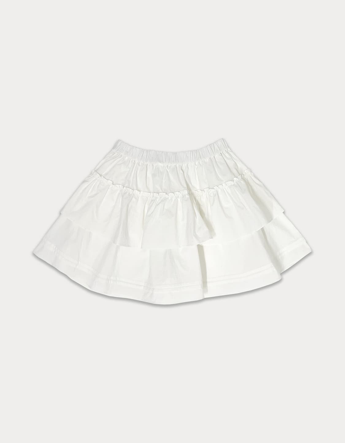 썸웨어버터 캉캉 셔링 플레어 레이어드 화이트 미니 스커트 F 상품이미지7