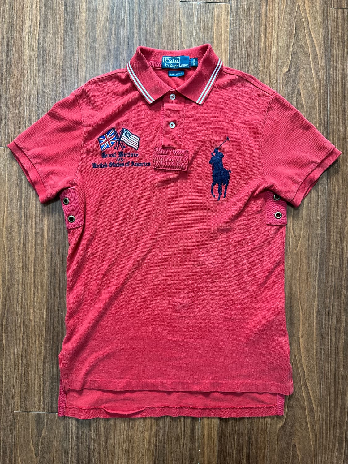 (S) 폴로 빅포니 성조기 영국 국기 레드 카라티 치프키프 상품이미지1