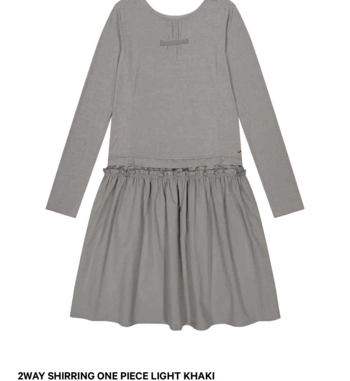 코이세이오  SHIRRING ONE PIECE LIGHT KHAK  상품이미지1