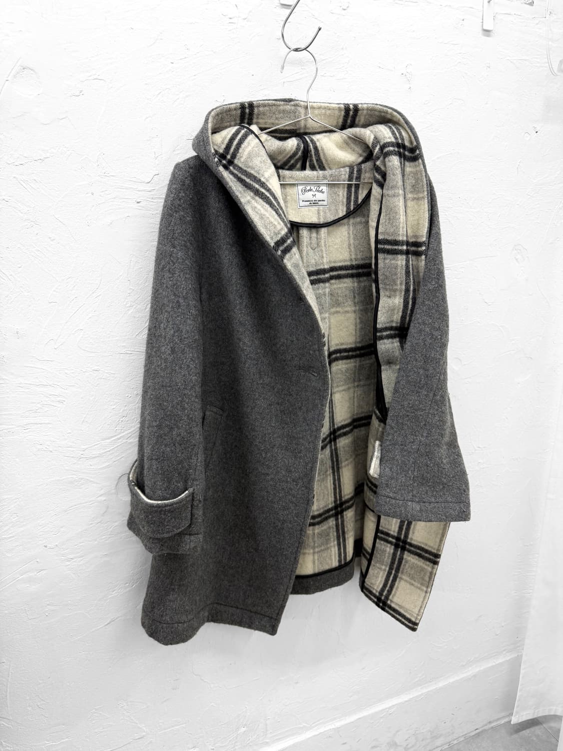 perle peche 후드 울 코트 상품이미지4