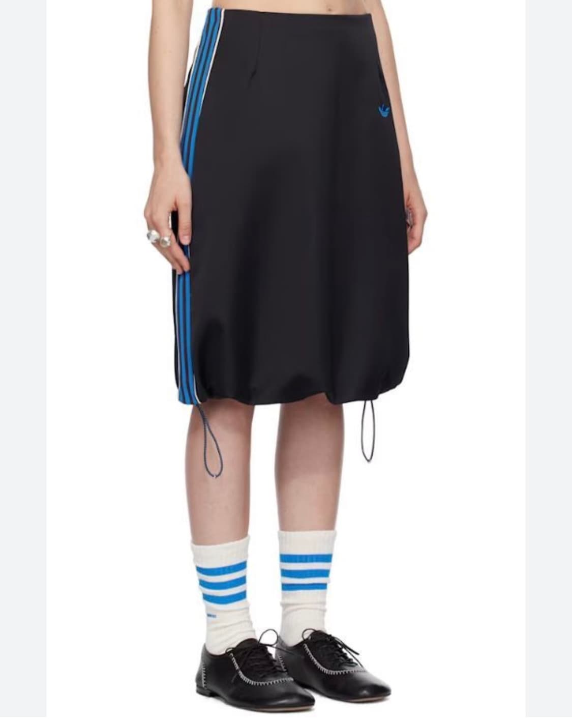 (새상품) 웨일즈보너X아디다스 새틴 미디 스커트 - BK/M Size 상품이미지1