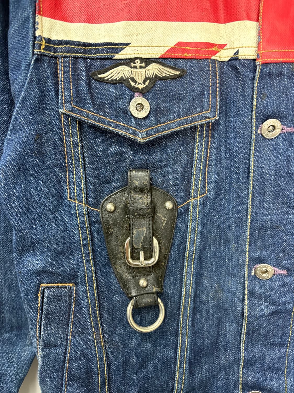 에스크 패치워크 디테일 y2k데님자켓 A2906 상품이미지3