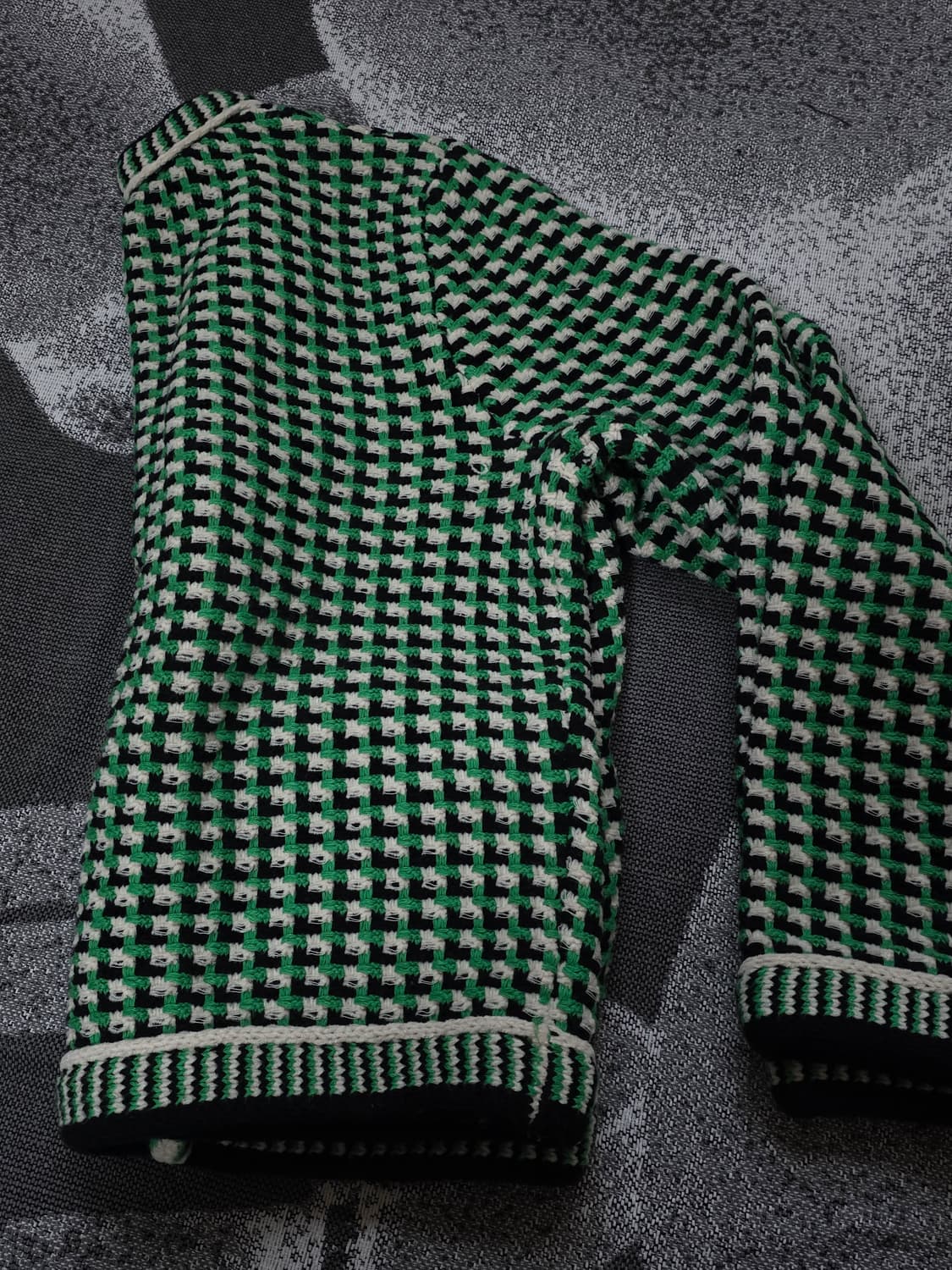 MAJE 마쥬 그린블랙 체크 니트 가디건 자켓 상품이미지5