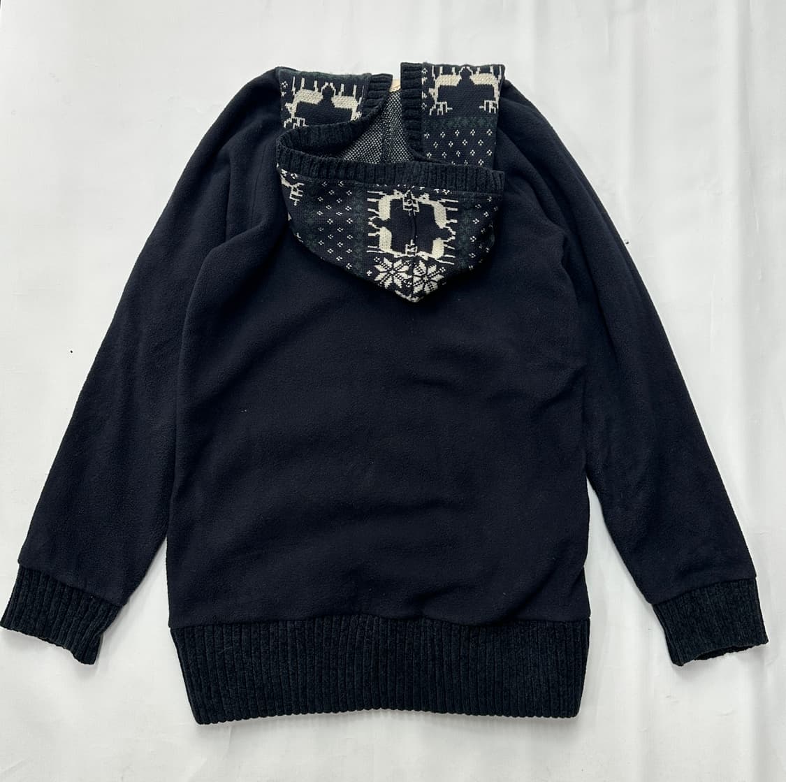 ❄️하구미의 노르딕 플리스 후드 점퍼 아우터 에스닉 사와코 그런지 상품이미지3