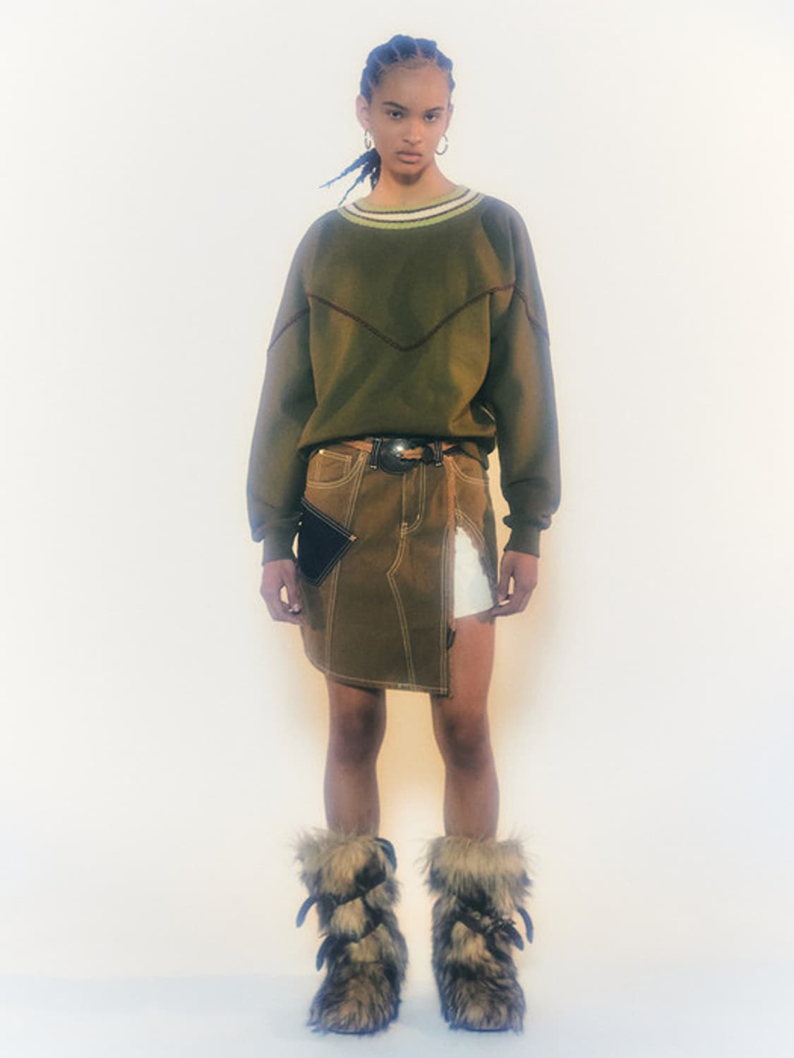 MARIEE PATCH ASYMMETRIIC DENIM SKIRTS 상품이미지3