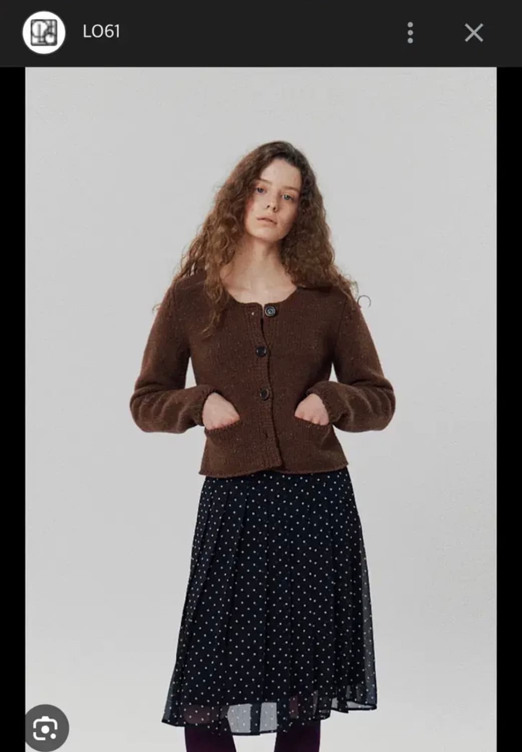 lo61 audrey cardigan 오드리 가디건 브라운 상품이미지1