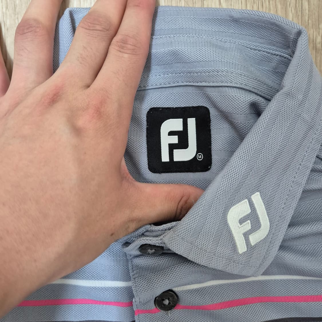 풋조이 남성 골프웨어 스트라이프 반팔 카라티 상품이미지4