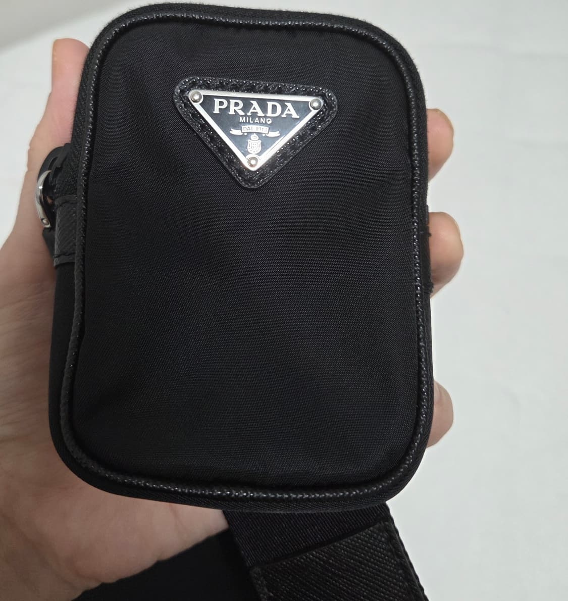 프라다 리나일론 앤 사피아노  숄더백 블랙  상품이미지8
