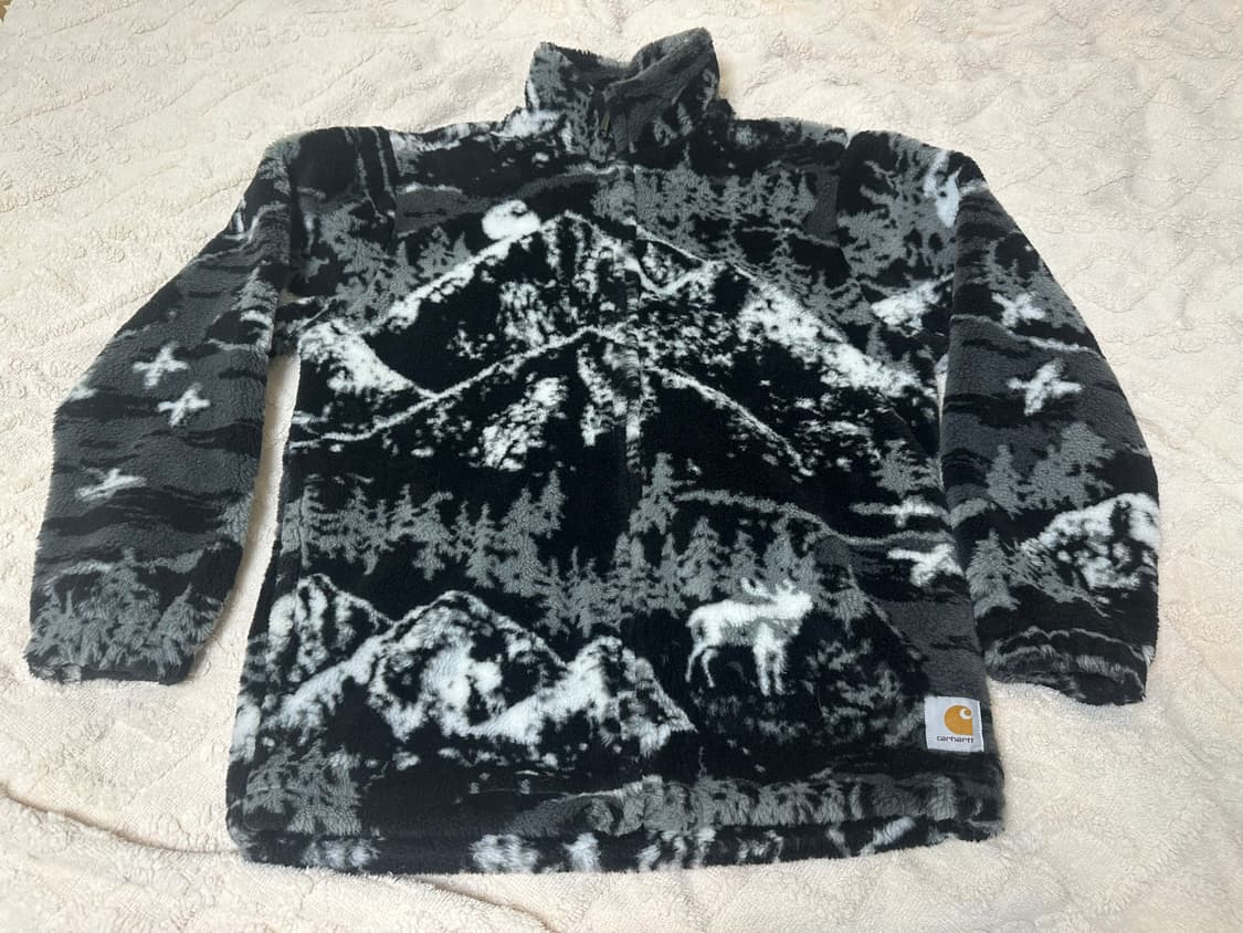 Carhartt WIP 하이 플레인스 라이너 자카드 블랙 설산 후리스 상품이미지1