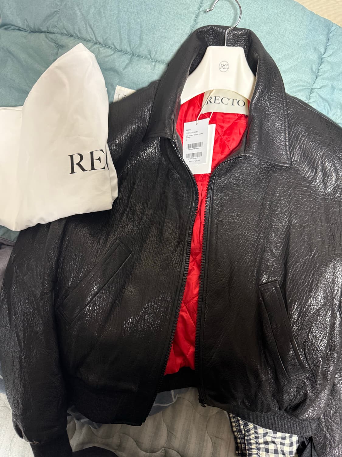 렉토 벤크링클 레더자켓 라지 L 상품이미지3