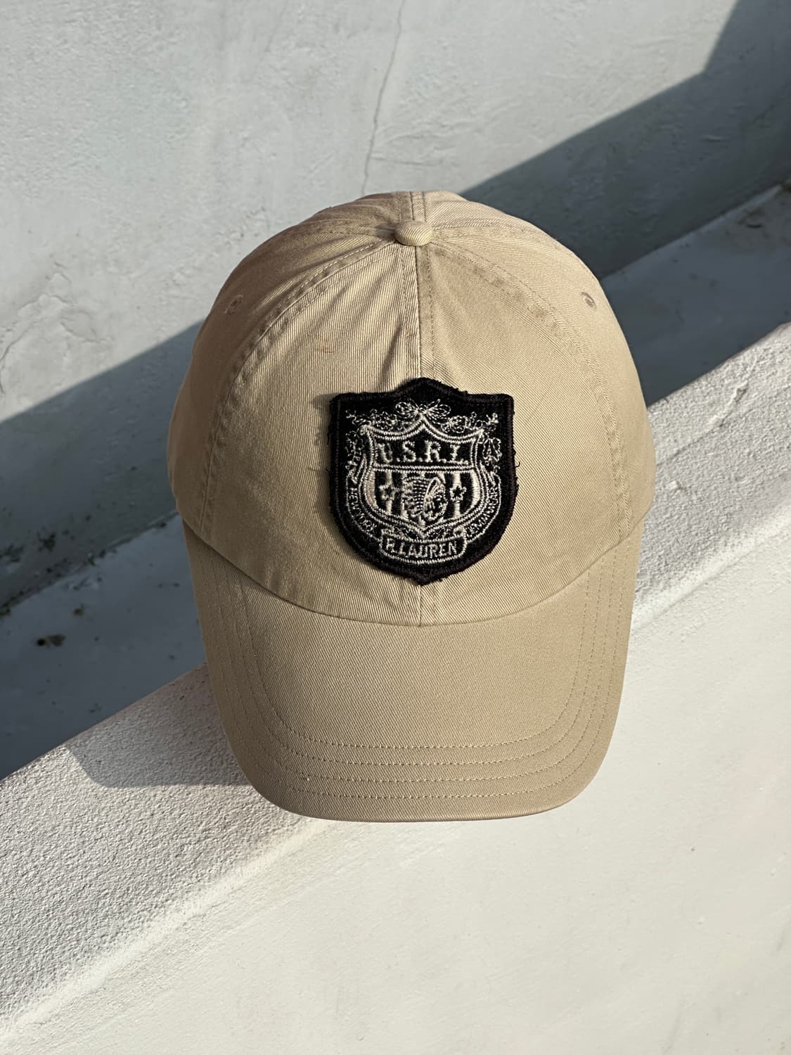 [M-L] 90s 폴로 진스 컴퍼니 패치 베이지 볼캡 모자 상품이미지1