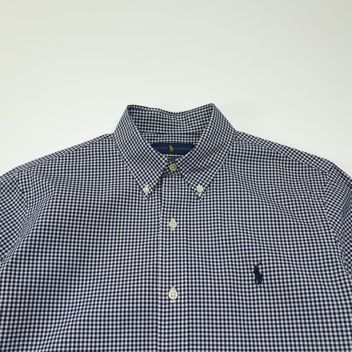 CL897 M 폴로 모던 마이크로체크 네이비 셔츠 남방 상품이미지2