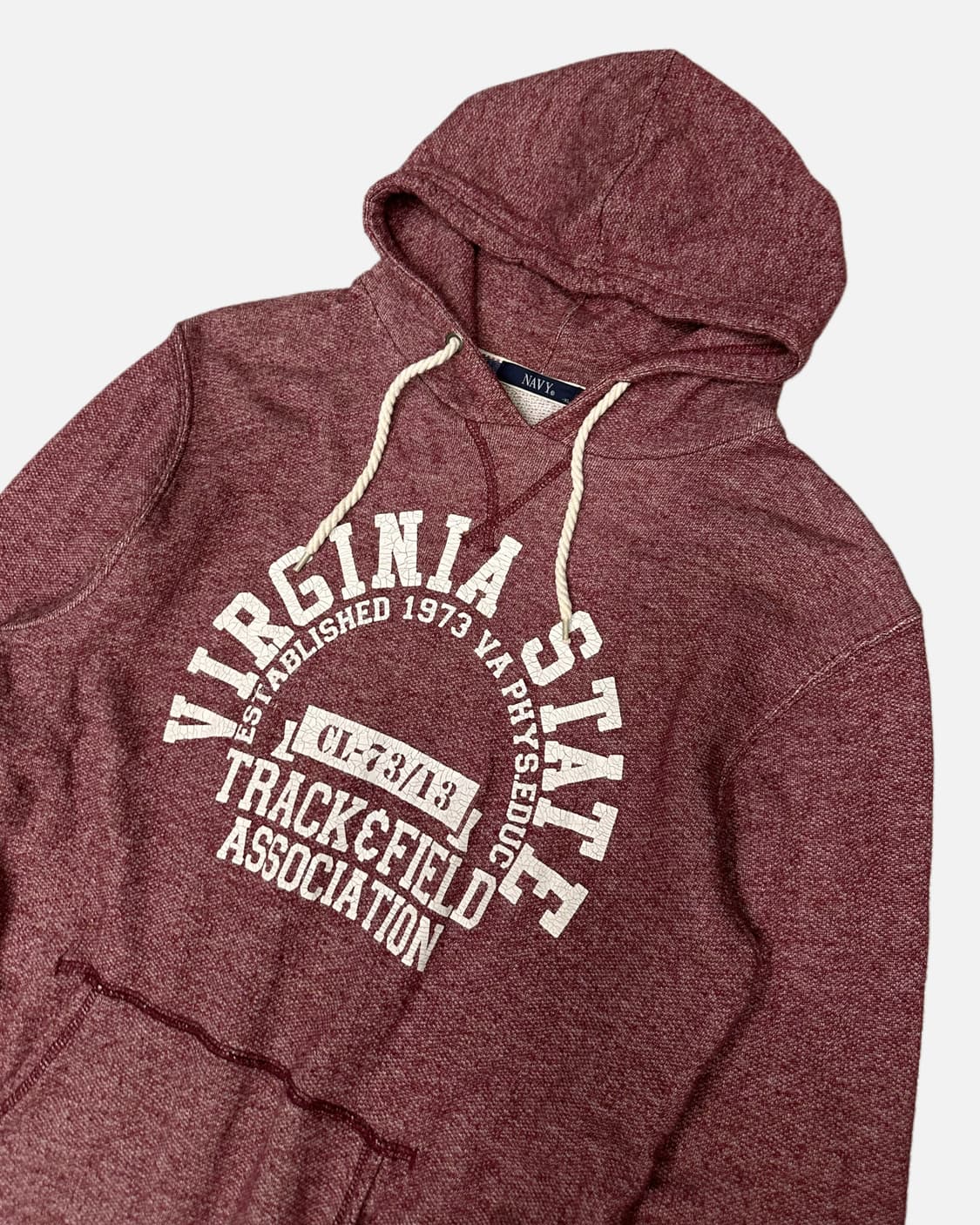 vintage red melange hood t-shirt 상품이미지2