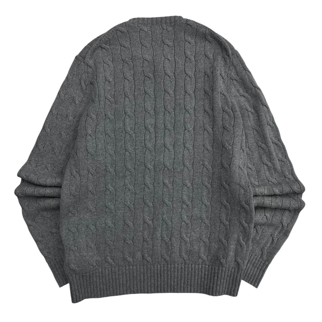 폴로 랄프로렌 네이비포니 그레이 꽈배기 니트 M 상품이미지3