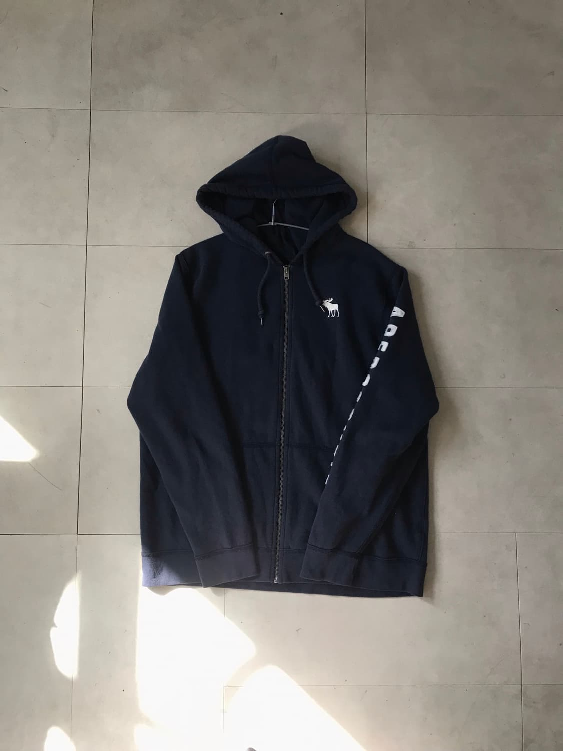 아베크롬비 네이비 사이드 로고 후드집업 상품이미지6