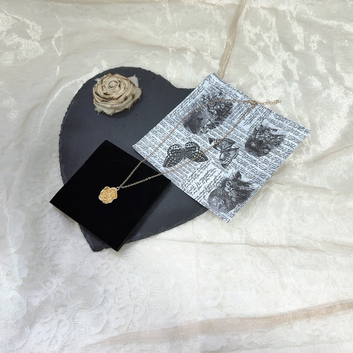 빈티지  장미 목걸이 상품이미지2