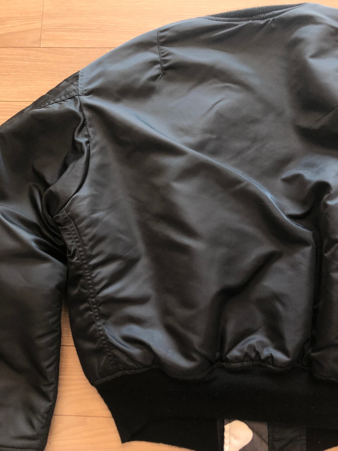 90s HOPE mfg 블랙 MA-1 시티 카모 안감 상품이미지10