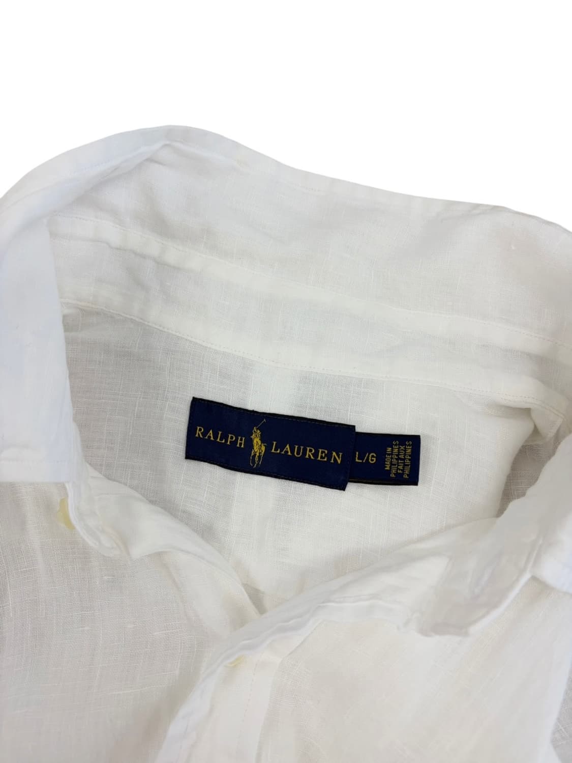 폴로 린넨 반팔셔츠 화이트 (L) 상품이미지8