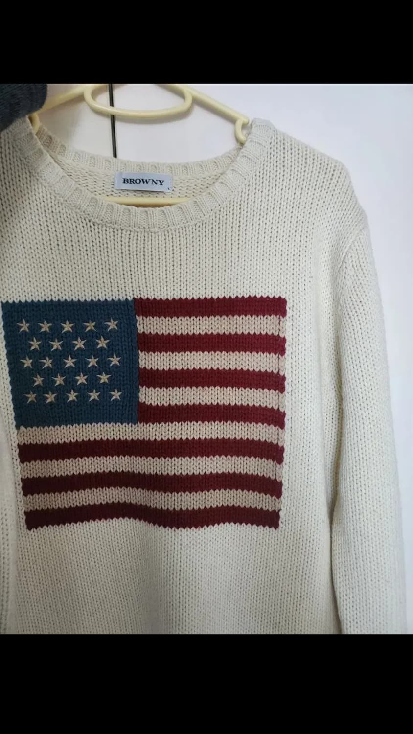 성조기 빈티지 니트 상품이미지2