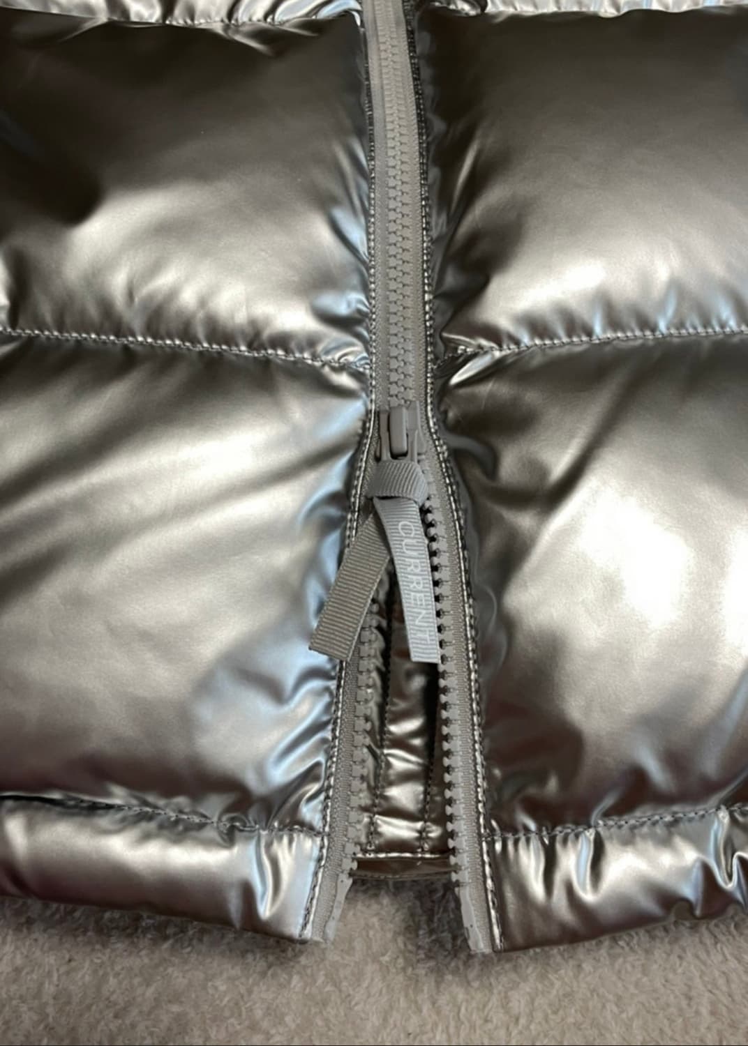 커렌트 숏 푸퍼 패딩 글로시 그레이 F 상품이미지8