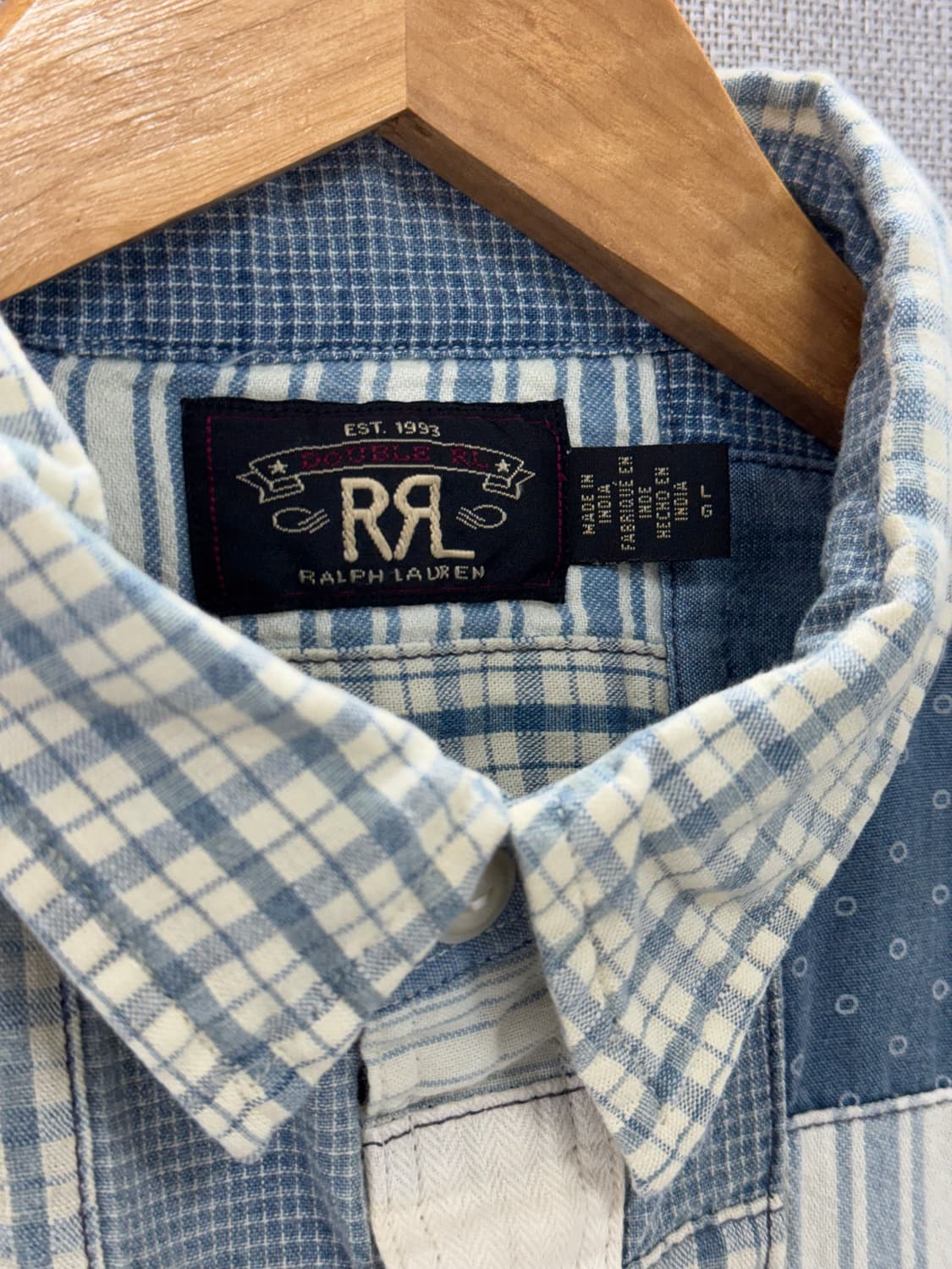 더블알엘 패치워크 반팔셔츠 / L 상품이미지2