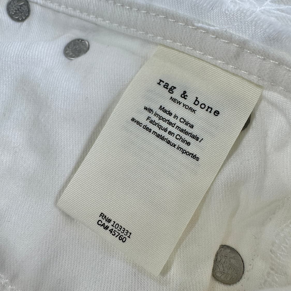 랙앤본 세미 부츠 화이트 데님 진 (25) 상품이미지6