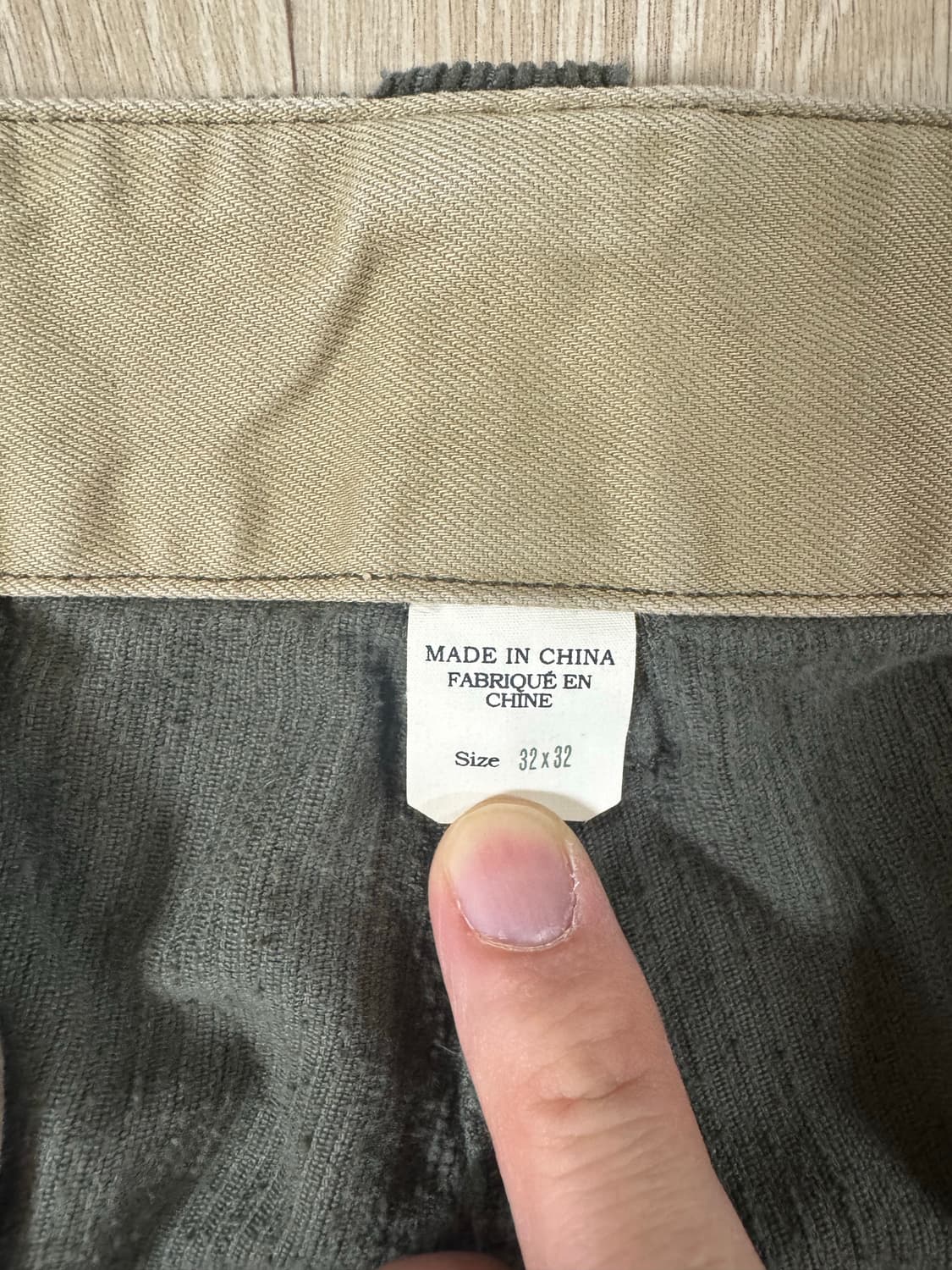 32/32 더블알엘 올리브 코듀로이 카고 바지 상품이미지2