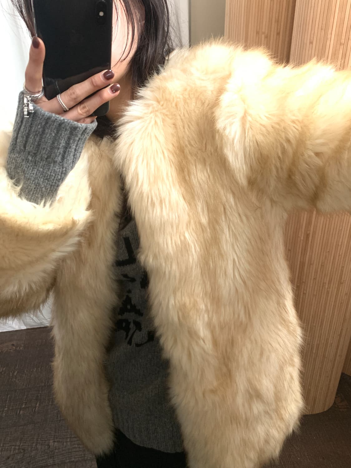 빈티지 롱헤어 퍼 코트(Fuax Fur) 상품이미지4