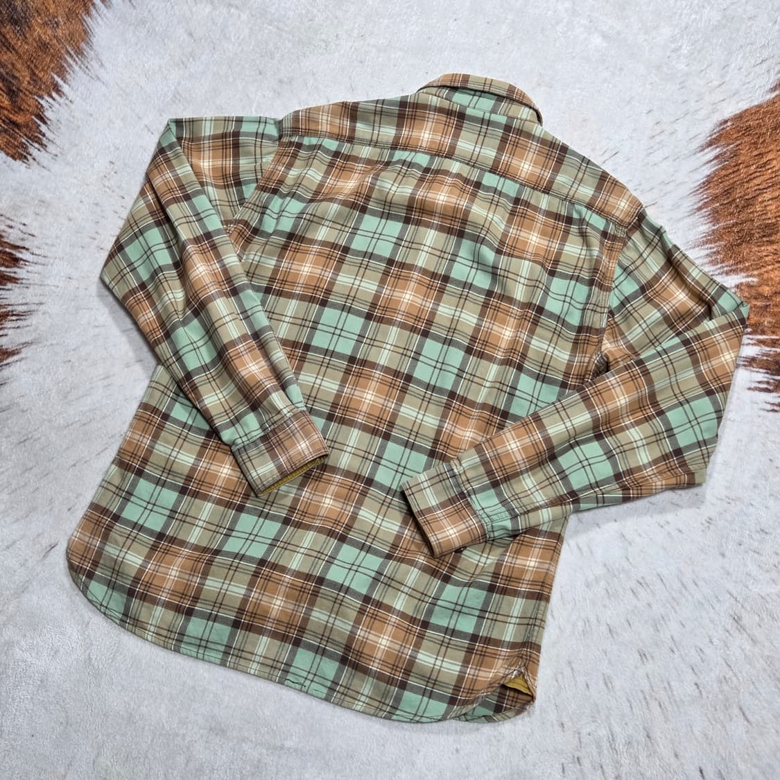 티니위니 오렌지 브라운 타탄체크 셔츠 상품이미지4