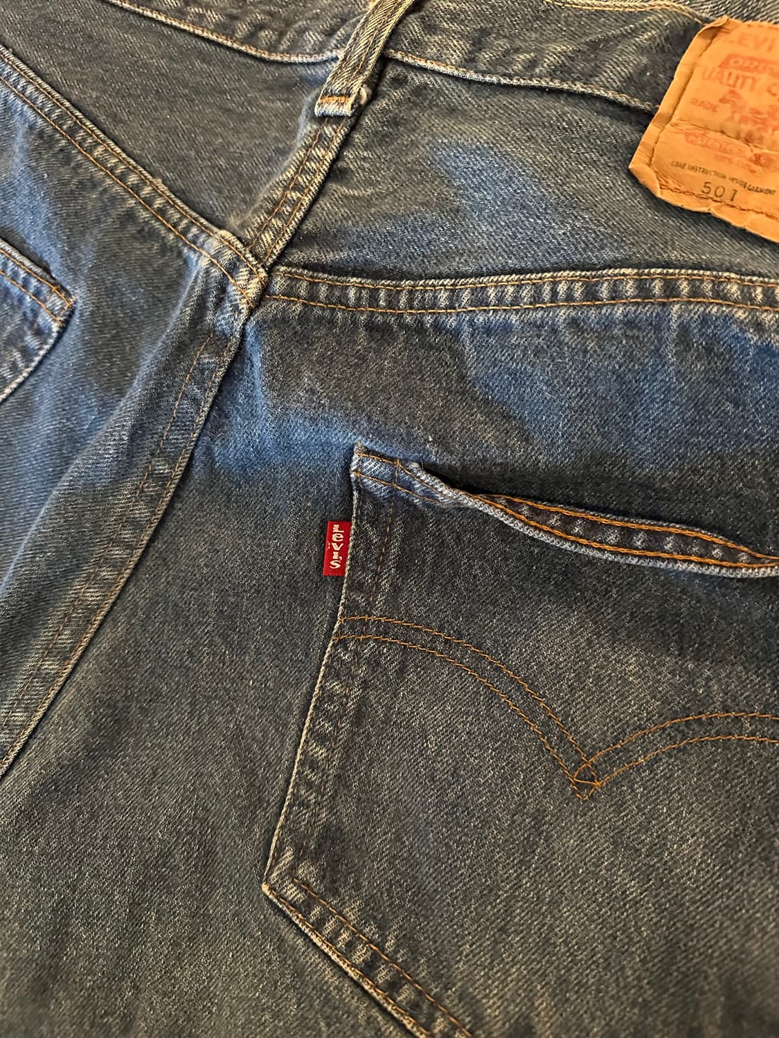 70s USA 빈티지 리바이스 501 66후기 셀비지 데님 팬츠 상품이미지5
