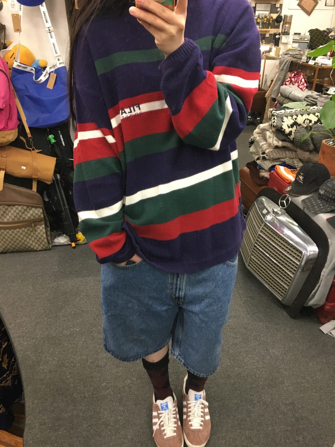 90s Chaps 챕스 랄프로렌 스케이터 데님 쇼츠 상품이미지5