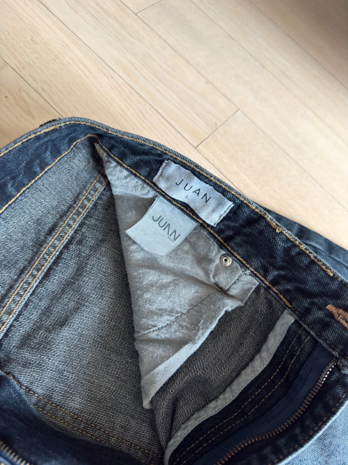 주앙옴므 / 리파인드 와이드 데님 / 다크블루 / L 상품이미지4