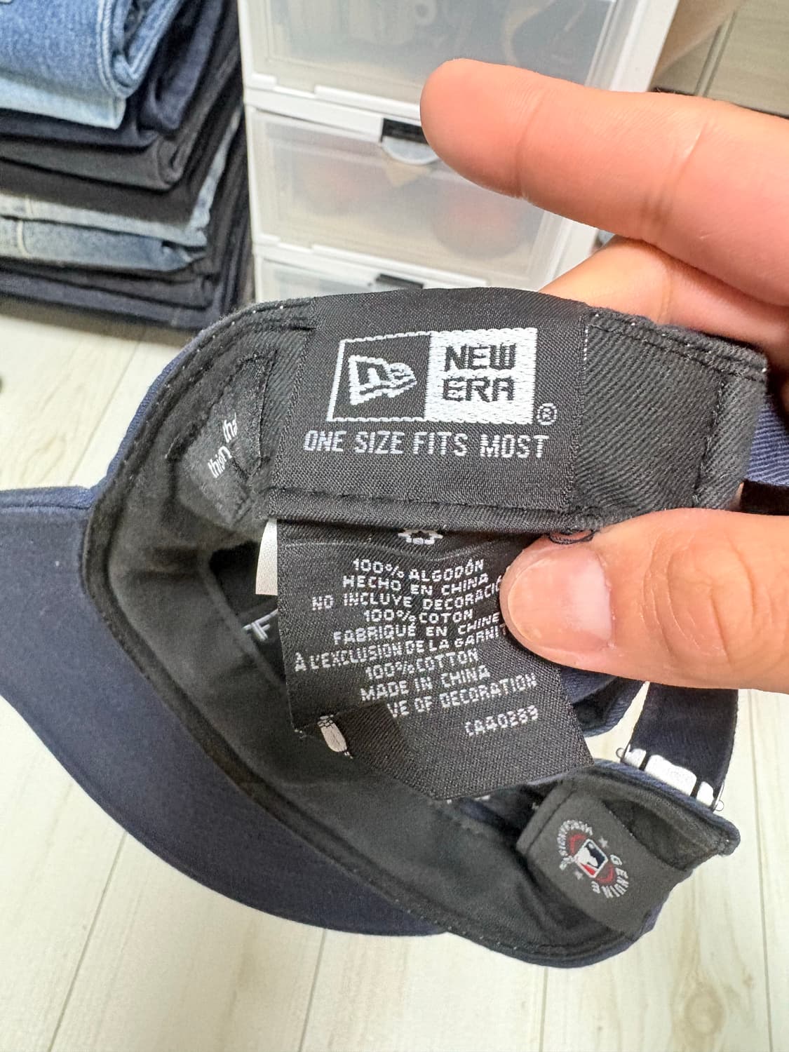 디스이즈네버댓x뉴에라xmlb 스트랩백 네이비  상품이미지4