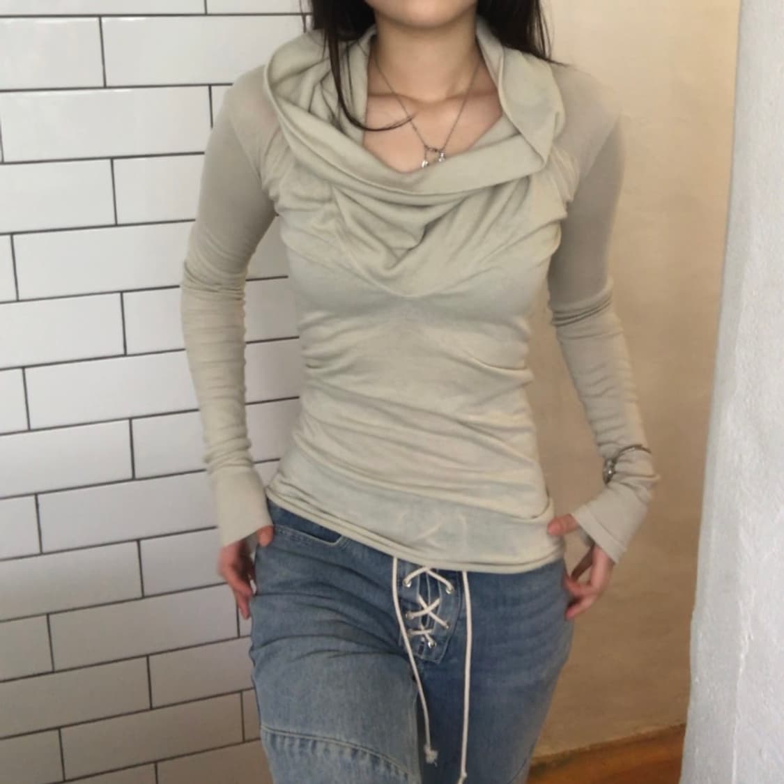 릭오웬스 드레이프 넥 롱 슬리브 상품이미지8