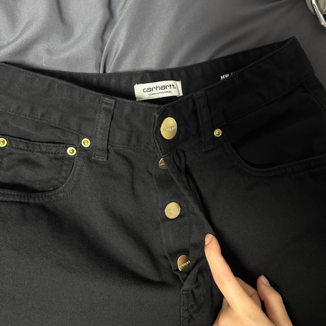 칼하트윕 w 더비 팬츠 워커 블랙 가먼트 다이드 상품이미지4
