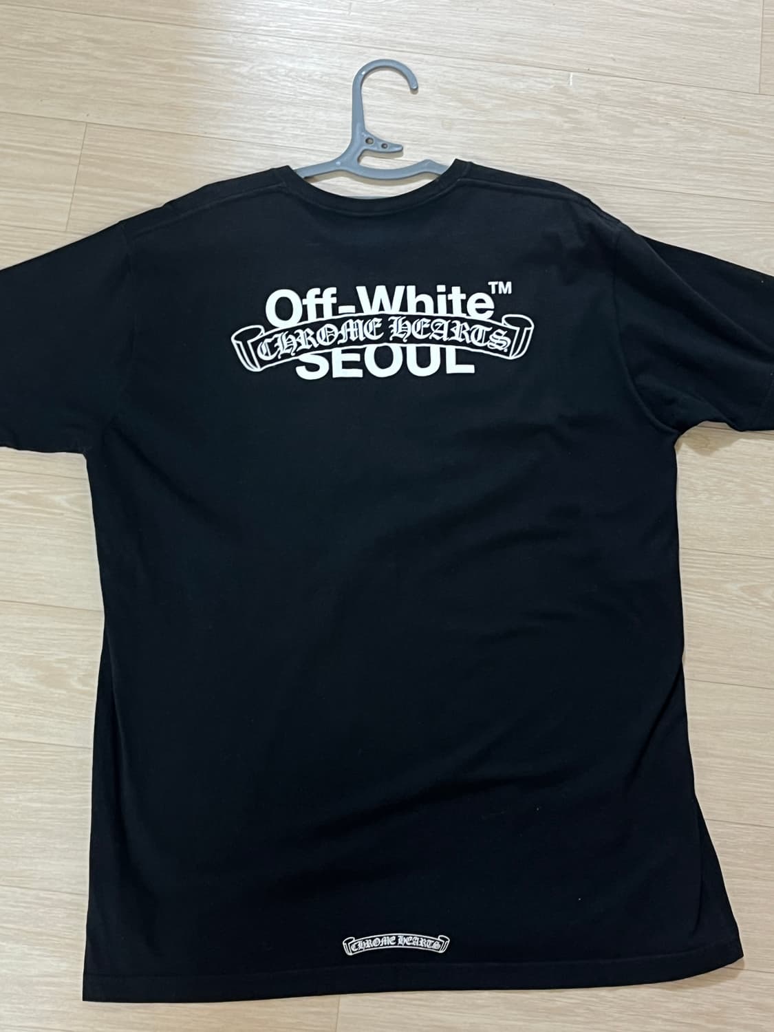 크롬하츠 오프화이트 서울 반팔 티셔츠 블랙 상품이미지2