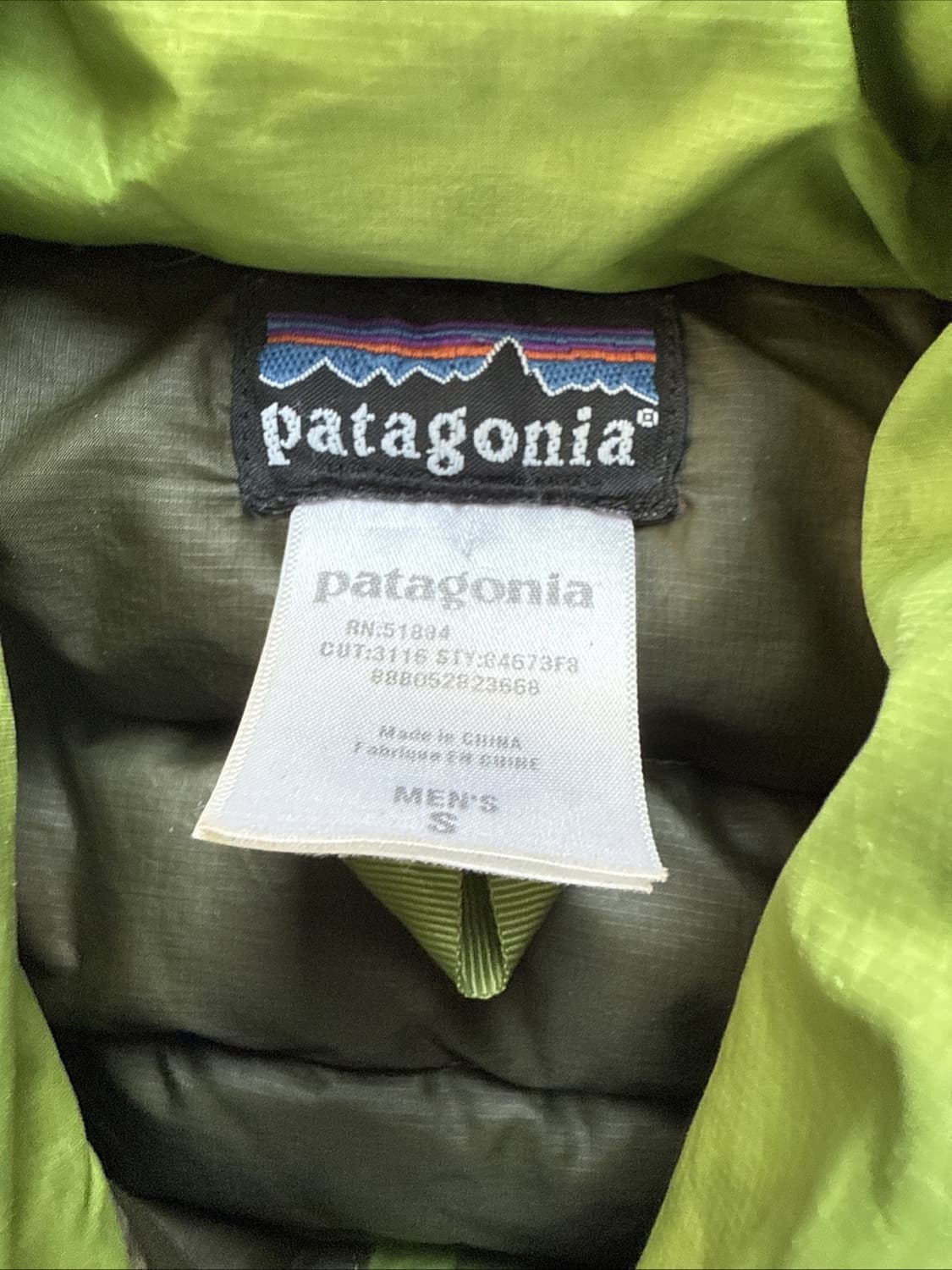 파타고니아 멘즈 경량패딩 라임 상품이미지4