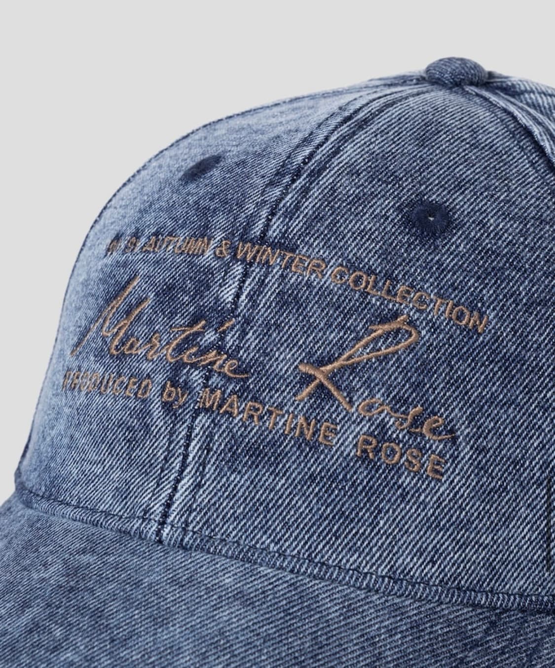 마틴 로즈 시그니처 로고 데님 캡 볼캡 모자 상품이미지4