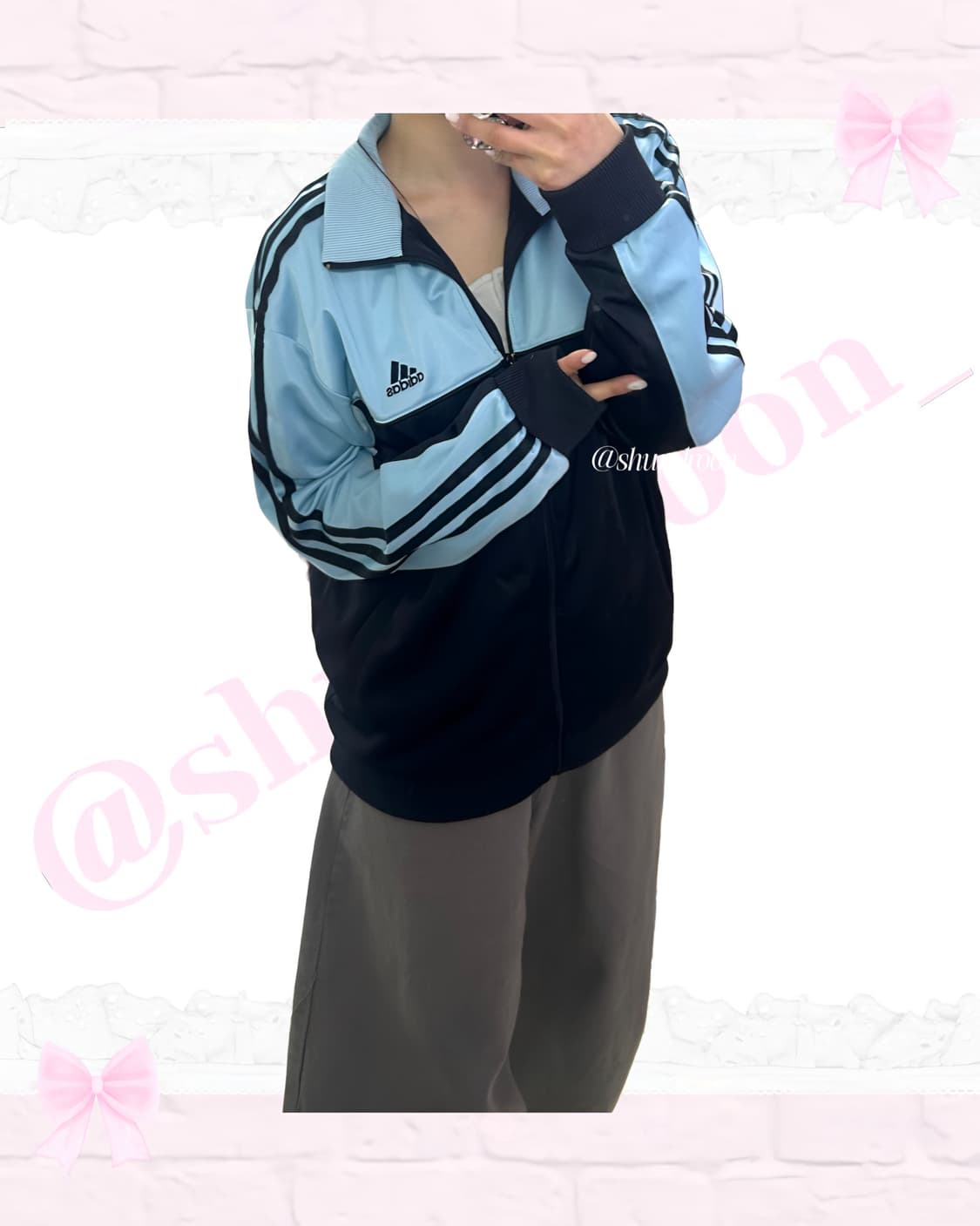 아디다스 대만 체육복 져지 연하늘네이비 상품이미지2