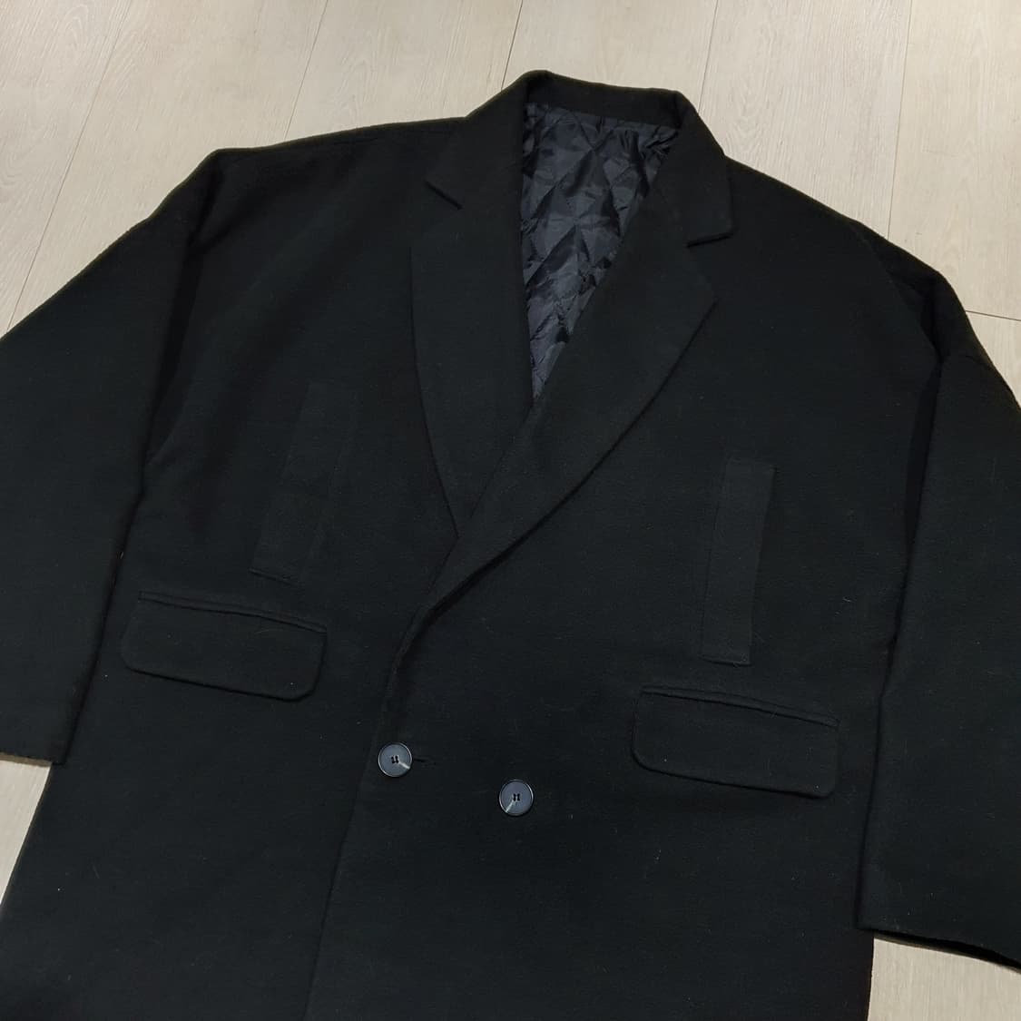 I am 오버핏 울 더블 코트 롱코트 겨울용 상품이미지3